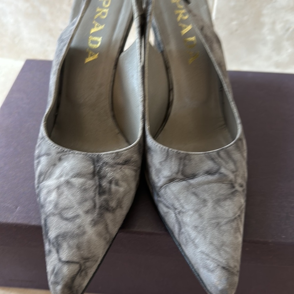 Prada suede animal print sling back - Picture 6 of 7